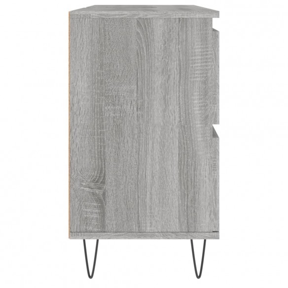 Armoire salle de bain sonoma gris 80x33x60 cm bois d'ingénierie