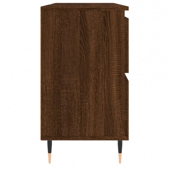 Armoire salle de bain chêne marron 80x33x60cm bois d'ingénierie