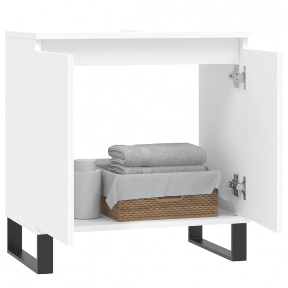 Armoire de salle de bain blanc 58x33x60 cm bois d'ingénierie