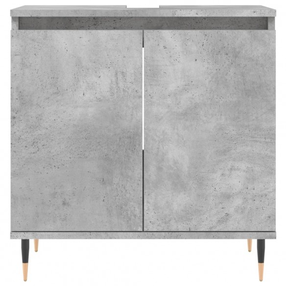 Armoire de bain gris béton 58x33x60 cm bois d'ingénierie