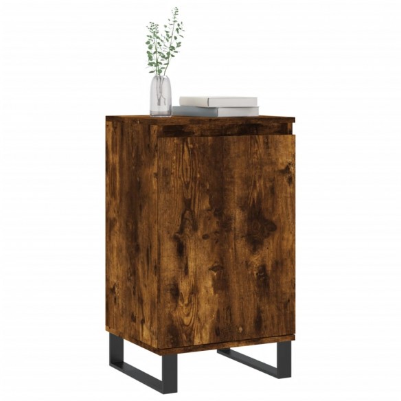 Buffet chêne fumé 40x35x70 cm bois d'ingénierie