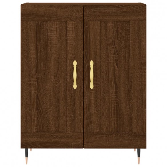 Buffet chêne marron 69,5x34x90 cm bois d'ingénierie