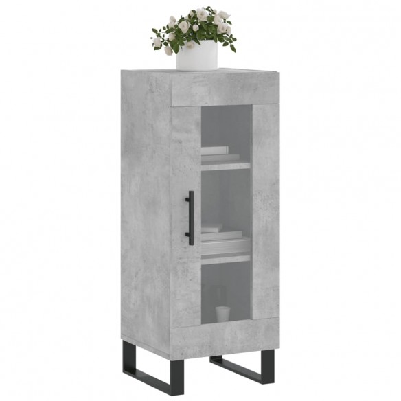 Buffet Gris béton 34,5x34x90 cm Bois d'ingénierie