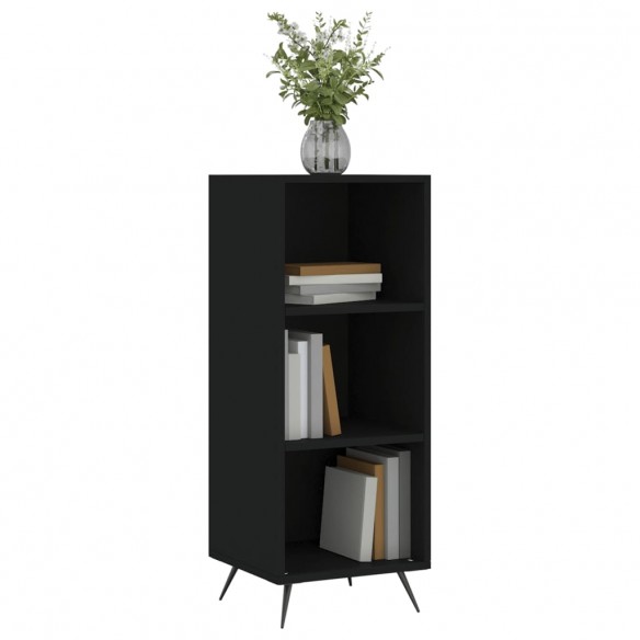 Armoire à étagères noir 34,5x32,5x90 cm bois d'ingénierie