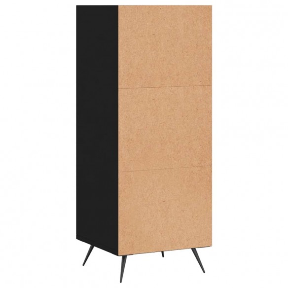Armoire à étagères noir 34,5x32,5x90 cm bois d'ingénierie