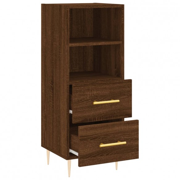 Buffet Chêne marron 34,5x34x90 cm Bois d'ingénierie