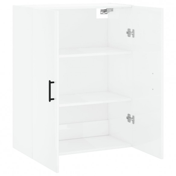 Armoire murale blanc brillant 69,5x34x90 cm