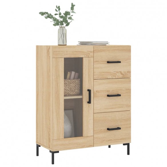 Buffet chêne sonoma 69,5x34x90 cm bois d'ingénierie