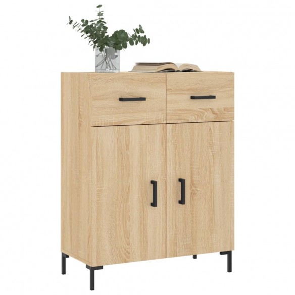 Buffet chêne sonoma 69,5x34x90 cm bois d'ingénierie