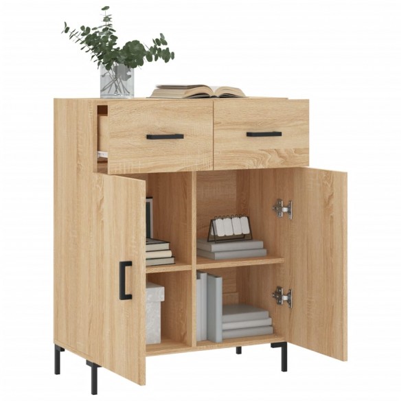 Buffet chêne sonoma 69,5x34x90 cm bois d'ingénierie