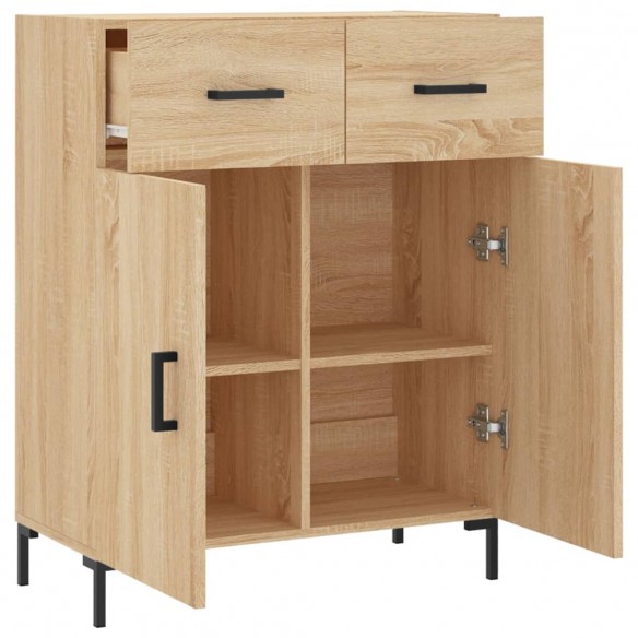 Buffet chêne sonoma 69,5x34x90 cm bois d'ingénierie