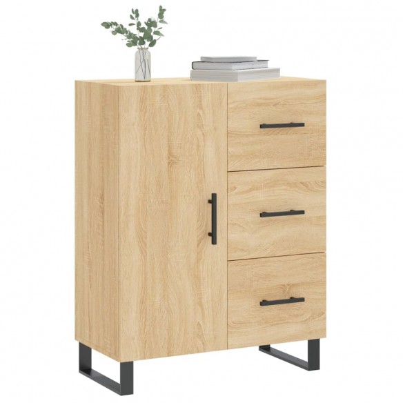 Buffet chêne sonoma 69,5x34x90 cm bois d'ingénierie