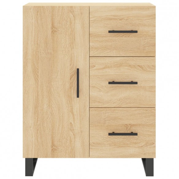 Buffet chêne sonoma 69,5x34x90 cm bois d'ingénierie