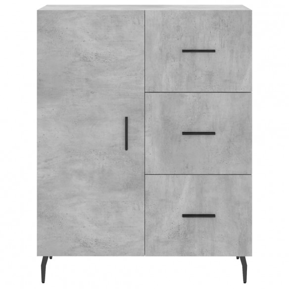 Buffet gris béton 69,5x34x90 cm bois d'ingénierie