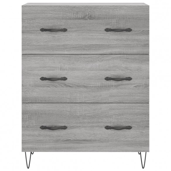 Buffet sonoma gris 69,5x34x90 cm bois d'ingénierie