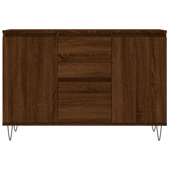 Buffet chêne marron 104x35x70 cm bois d'ingénierie