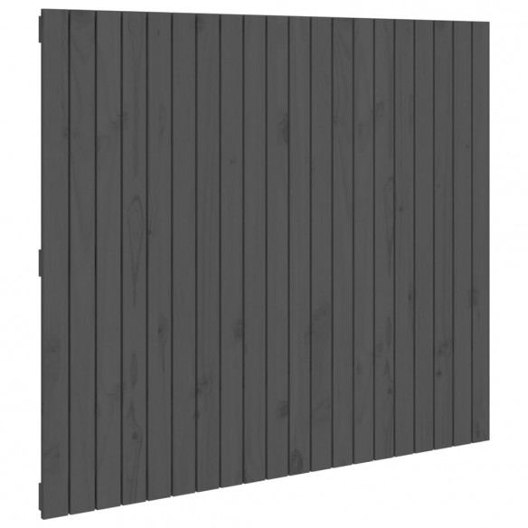 Tête de lit murale Gris 127,5x3x110 cm Bois massif de pin