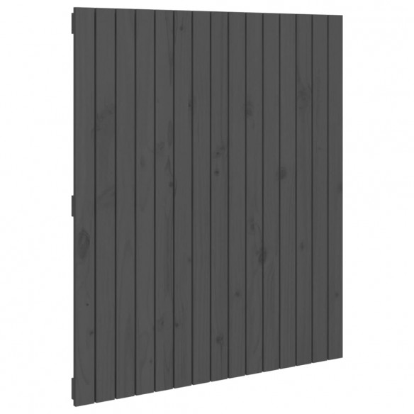 Tête de lit murale Gris 95,5x3x110 cm Bois massif de pin