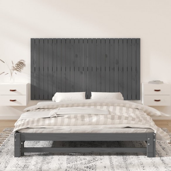 Tête de lit murale Gris 159,5x3x90 cm Bois massif de pin