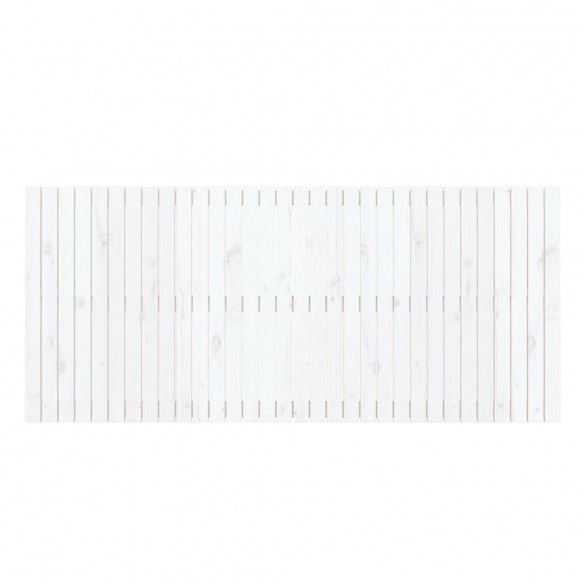 Tête de lit murale Blanc 204x3x90 cm Bois massif de pin