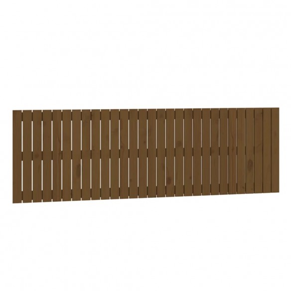 Tête de lit murale Marron miel 185x3x60 cm Bois massif de pin