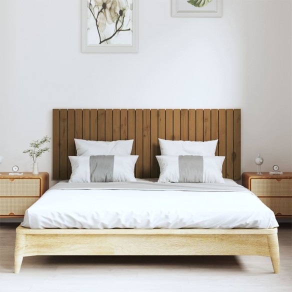 Tête de lit murale Marron miel 159,5x3x60 cm Bois massif de pin