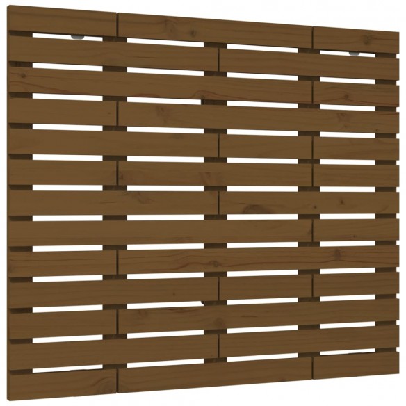 Tête de lit murale Marron miel 146x3x91,5 cm Bois massif de pin