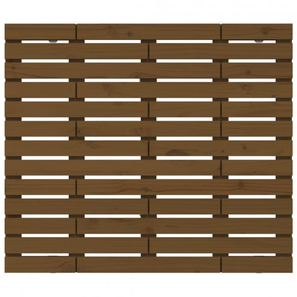 Tête de lit murale Marron miel 146x3x91,5 cm Bois massif de pin