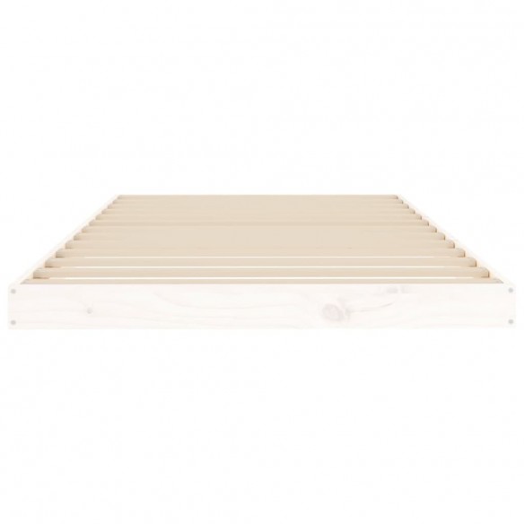 Cadre de lit blanc 100x200 cm bois de pin massif