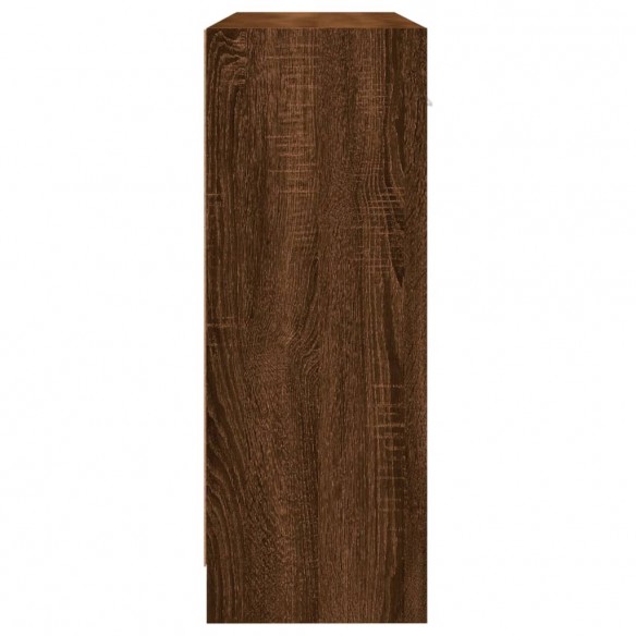 Buffet chêne marron 91x28x75 cm bois d'ingénierie