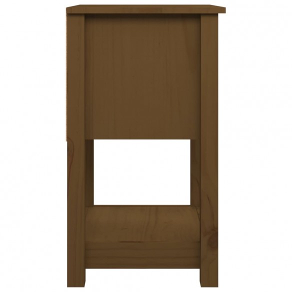 Table de chevet Marron miel 40x35x61,5 cm Bois de pin solide