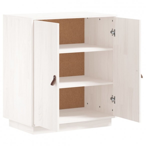 Buffet Blanc 65,5x40x75 cm Bois massif de pin