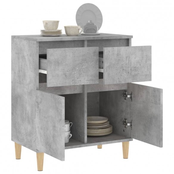 Buffet Gris béton 60x35x70 cm Bois d'ingénierie