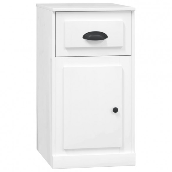 Armoire latérale avec tiroir blanc brillant 40x50x75 cm