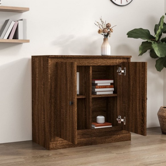 Buffet chêne marron 70x35,5x67,5 cm Bois d'ingénierie