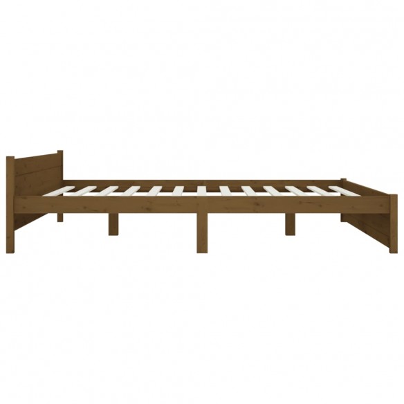 Cadre de lit Marron miel Bois massif 180x200 cm Super King