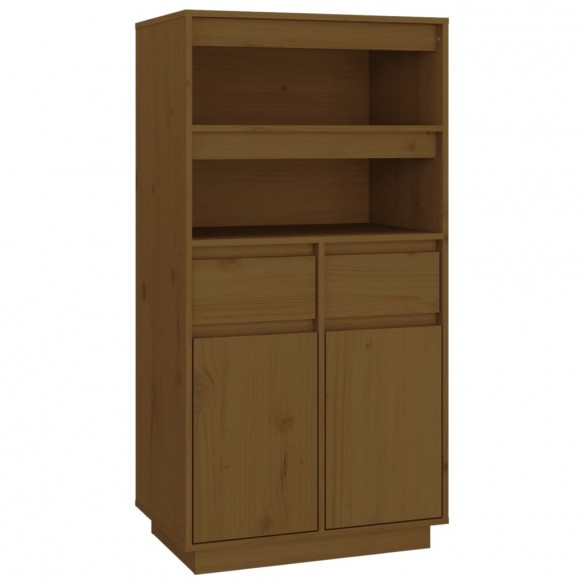 Buffet haut Marron miel 60x40x116,5 cm Bois massif de pin