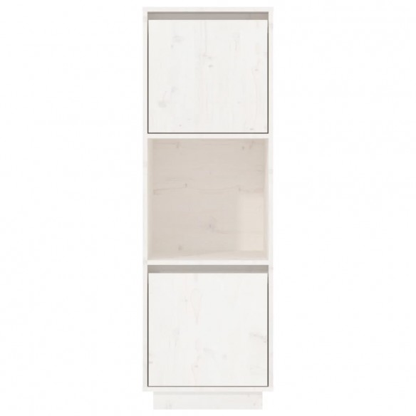 Buffet Blanc 38x35x117 cm Bois massif de pin