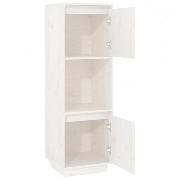 Buffet Blanc 38x35x117 cm Bois massif de pin