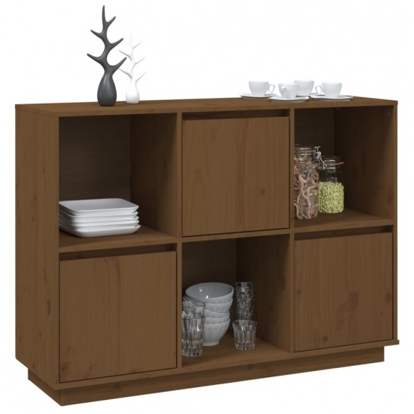 Buffet Marron miel 110.5x35x80 cm Bois massif de pin