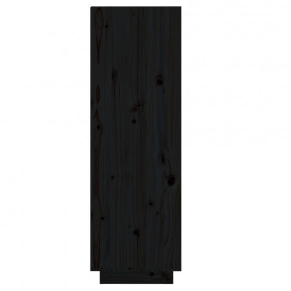 Armoire à chaussures noir 30x34x105 cm bois de pin massif