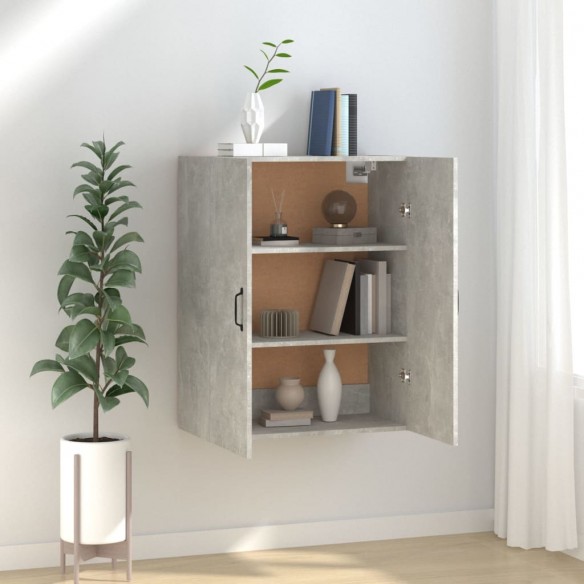 Armoire suspendue Gris béton 69,5x34x90 cm Bois d'ingénierie