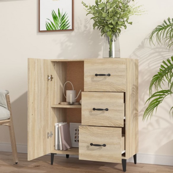 Buffet chêne sonoma 69,5x34x90 cm bois d'ingénierie