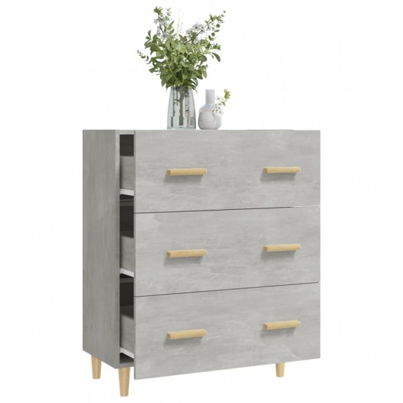 Buffet Gris béton 70x34x90 cm Bois d'ingénierie