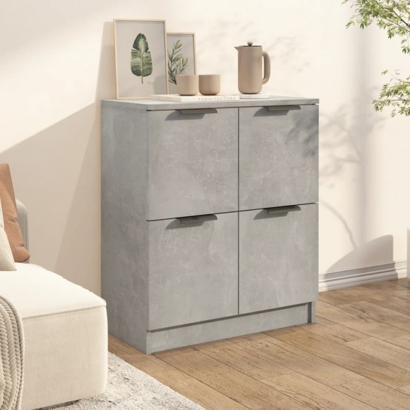 Buffet Gris béton 60x30x70 cm Bois d'ingénierie