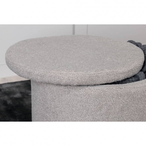 Venture Home Pouf Dunken 51x51x43 cm Teddy Grège