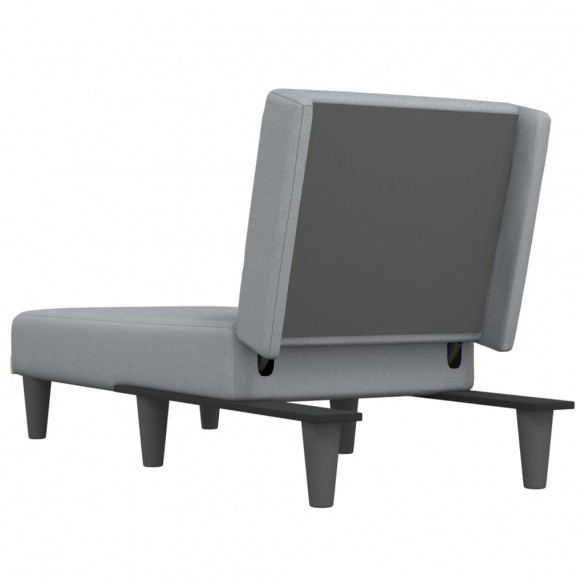 Chaise longue gris clair tissu