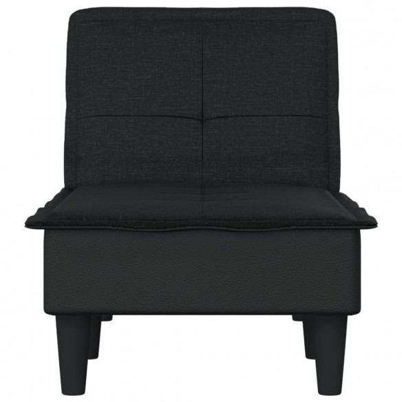 Chaise longue noir tissu