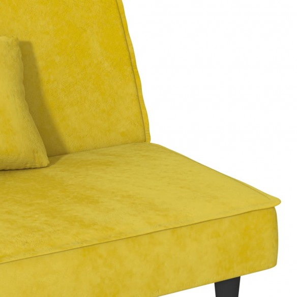 Canapé-lit jaune Velours