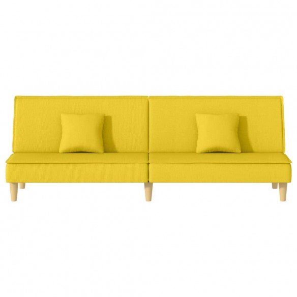 Canapé-lit jaune clair tissu